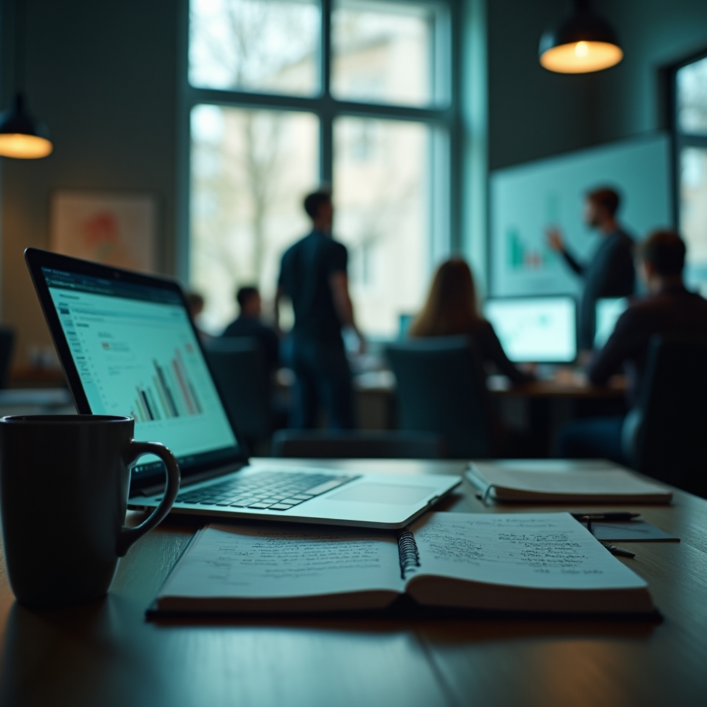 Sesja strategiczna w nowoczesnym studio konsultingowym